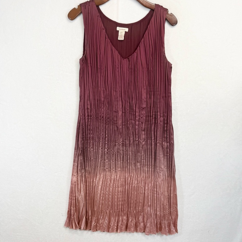 Sundance Ombre Pleated Mini Dress in Pink and Purple